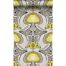 carta da parati motivo floreale art nouveau giallo ocra e grigio di Origin Wallcoverings