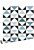 carta da parati astratto modello triangolo bianco, nero, blu vintage e blu chiaro di ESTAhome