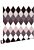 carta da parati rombo diamante a strisce orizzontali multi colore con effetto struttura lino toni di viola purpura talpa di ESTAhome