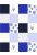 patchwork di carta da parati patchwork blu indigo di ESTAhome