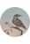 fotomurale autoadhesivo tondo uccello sul ramo rosso di sera di ESTAhome