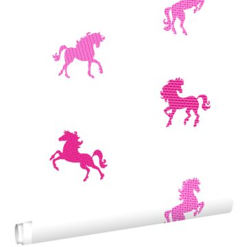 carta da parati cavalli rosa di ESTAhome
