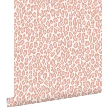 carta da parati pelle di leopardo rosa pesca da ESTA home