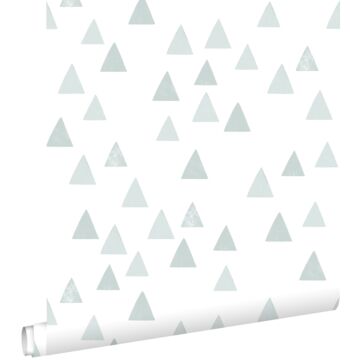 carta da parati triangoli grafici blu grigrio di ESTAhome