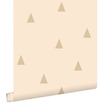 carta da parati triangoli grafici beige di ESTAhome