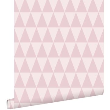 carta da parati triangolo geometrico grafico rosa lilla di ESTAhome