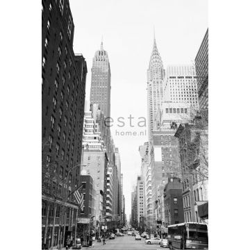 fotomurale vista di strade di New York nero e bianco da ESTA home