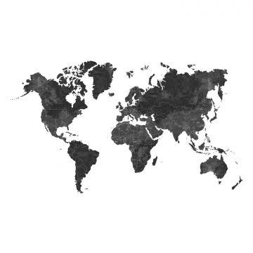 fotomurale mappa del mondo grigio antracite da ESTA home