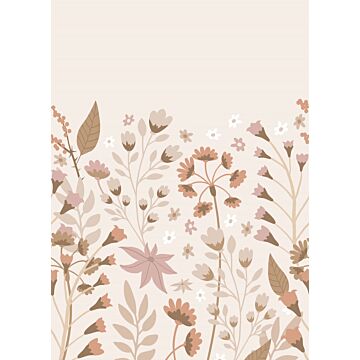 fotomurale fiori beige, terracotta e rosa di ESTAhome