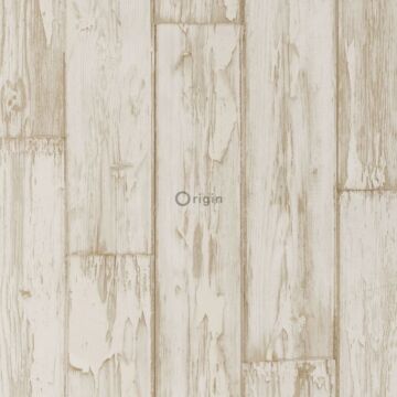 carta da parati tavole in legno beige di Origin Wallcoverings