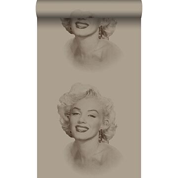 carta da parati Marilyn Monroe bronzo lucente di Origin Wallcoverings