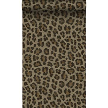 carta da parati pelle di leopardo marrone e beige da Origin