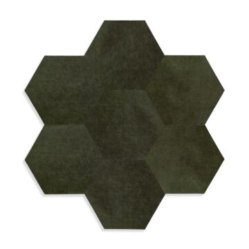 piastrelle in ecopelle autoadesivi  esagono verde oliva grigiastro di Origin Wallcoverings
