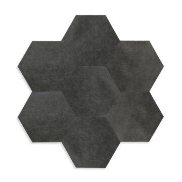 piastrelle in ecopelle autoadesivi  esagono grigio antracite di Origin Wallcoverings