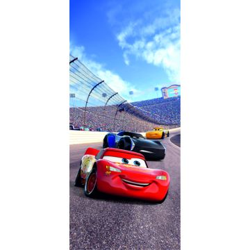 poster Cars - Motori ruggenti blu, marrone e rosso di Disney