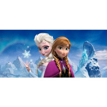 poster Frozen Anna & Elsa blu e viola di Disney
