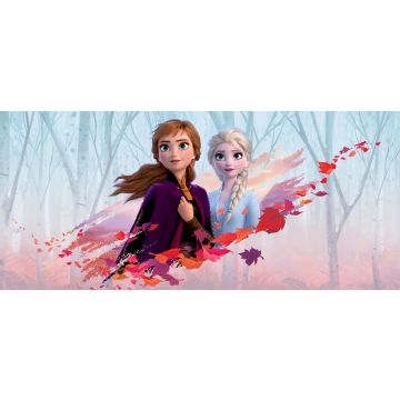 poster Frozen Anna & Elsa blu, viola e arancione da Sanders & Sanders