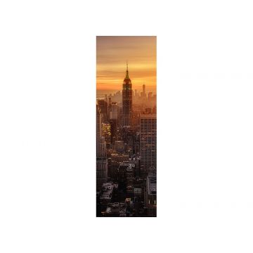 poster Skyline di New York arancia caldo e marrone di Sanders & Sanders