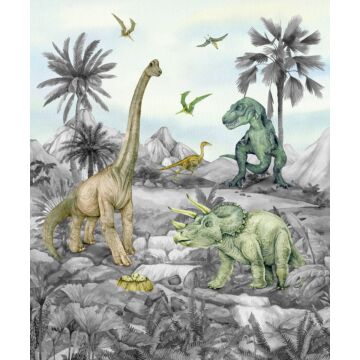 fotomurale dinosauri grigio di Sanders & Sanders