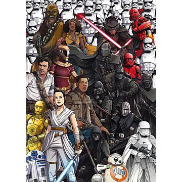fotomurale Star Wars Retro Cartoon colorata di Komar