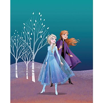 poster Frozen Anna & Elsa blu e viola di Komar