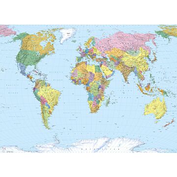 fotomurale World Map colorata di Komar