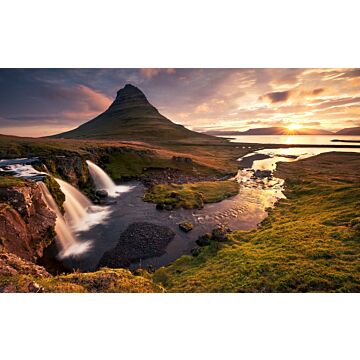 fotomurale Paesaggio islandese verde e marrone di Sanders & Sanders