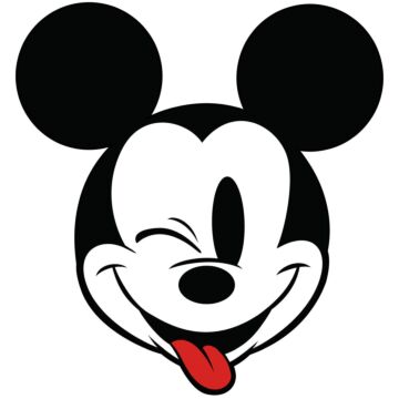 adesivo da parete Mickey Mouse bianco e nero e rosso di Sanders & Sanders
