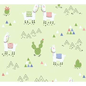 carta da parati alpaca verde di A.S. Création